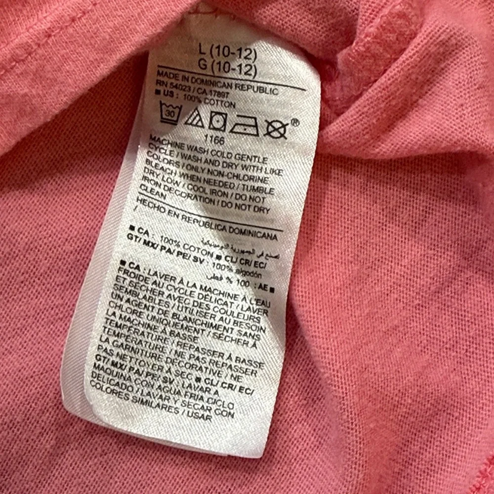 Old Navy Girls Short Sleeve Graphic Shirt Living My Best Life - Size L|G (10-12)